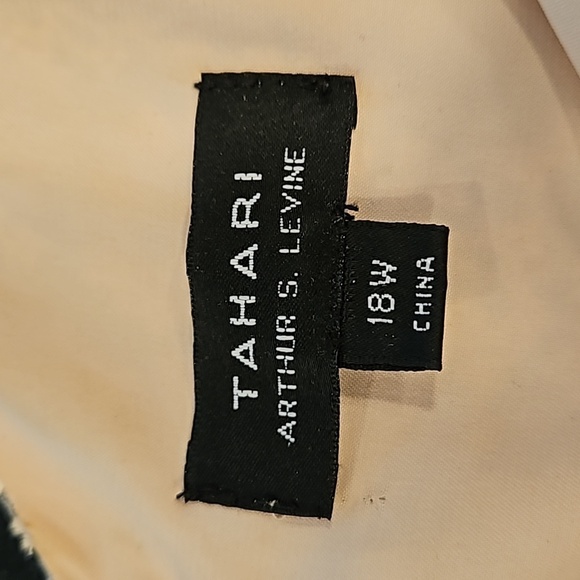 💕TAHARI by ASL💕 Glitter Lace Trim Metallic Ribbon Belted Dress Light Pink 18W - Picture 12 of 14